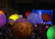 Boule colorée RVB de lune de décoration de lumière gonflable de ballon avec la boîte de contrôle DMX512