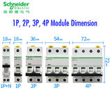 Disjoncteur miniature 6~63A, 1P, 2P, 3P, 4P, DPN d'Acti9 MCB Schneider Electric pour la distribution électrique