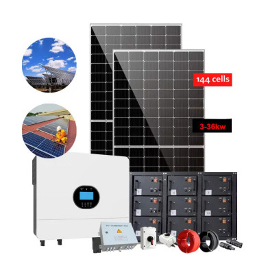 Système d'énergie solaire complet 5000w Système solaire hybride maison 5KW Système d'énergie solaire hors réseau