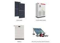 Système hybride d'énergie solaire à haut rendement de 30 kW à 150 kW avec batterie Lifepo4 ou lithium