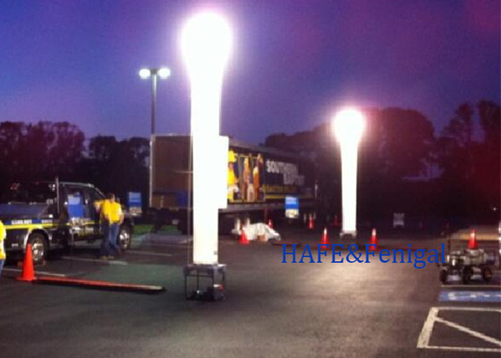 Tour lumineuse gonflable portable alimentée par batterie 3M 575W pour l'éclairage de nuit Taille personnalisable