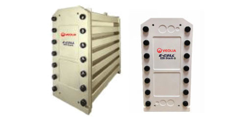 Veolia EDI E-Cell Stack MK-3: jusqu'à 97% de récupération avec une résistivité ≥ 16 MOhm-cm et un débit nominal de 3,4 M3/h