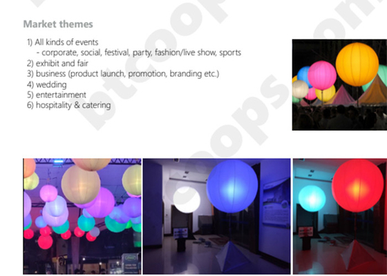 1.6m / 5.2ft LED Blanc ou RGBW 400W Ballon d'événement Trusse de trépied lumineux ou plafond suspendu