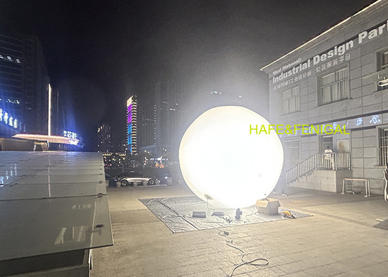 Cinématographie 3.3m Diamètre sphère Film hybride Ballons d'éclairage 1.8KW Avec 2 jupes CCT 2700K-6500K