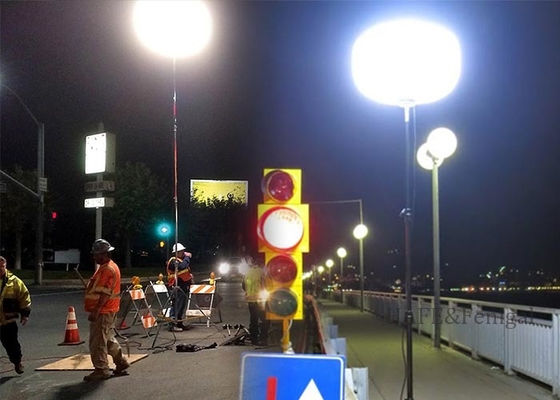 Tour d'éclairage gonflable à LED dimmable de 800W personnalisable pour le sauvetage de nuit et la sécurité des chantiers