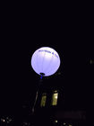 décoration gonflable d'éclairage de 96W RVB LED avec ballon en soie blanc de 63 pi de diamètre le poly