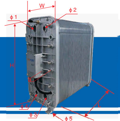 0.5-0.7m3/H EDI Stacks LX-HD-50 Pour la désinfection à haute température