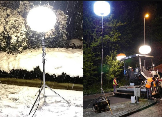 Projecteur ballon LED 360 degrés SUN 480W pour l'éclairage de chantier nocturne sans éblouissement