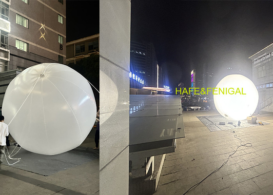 Cinématographie 3.3m Diamètre sphère Film hybride Ballons d'éclairage 1.8KW Avec 2 jupes CCT 2700K-6500K