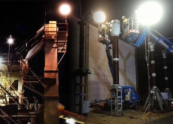 Tour d'éclairage à ballonnet de sécurité LED 600W – Éclairage sans éblouissement pour les réparations de construction routière