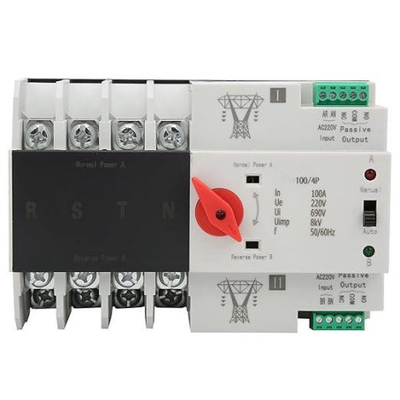 Commutateur de transfert automatique à double puissance à haute sensibilité à la réponse, interrupteur de circuit 220V (100/4P)