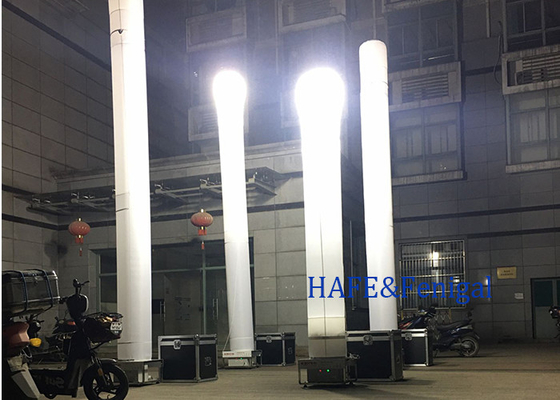 Tour de phare gonflable portable Publicité d'urgence Hmi 1000W 1-3M Support personnalisation