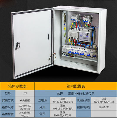 Boîte de distribution à C.A. du panneau 60A 220V de distribution électrique de SPHC